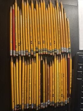 Wooden Pencils Various Brands Made In USA Vintage Lot Of Over 50